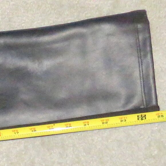 NEW NWOT Belle by Kim Gravel Petite Faux Leather Front,Ponte Back Pant Petite 0 - Picture 12 of 16